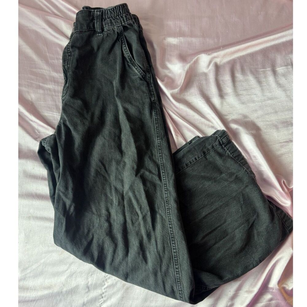 Black Washed Baggy Pants